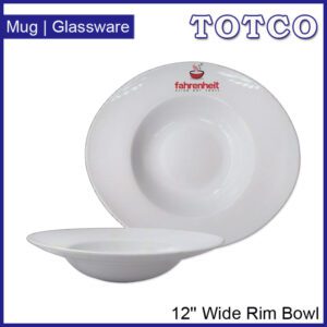 Porcelain Wide Rim Bowl 12 2
