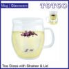 Tea Glass With Strainer Lid 420ml 2