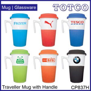 Traveller Mug With Handle Silicone Cover Sleeve Cp837h 3